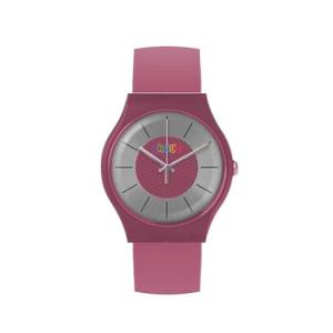 Trinity Silver Dial Hot Pink Leatherette Watch CRACR4406