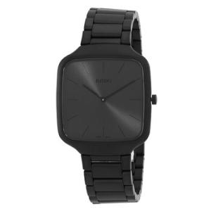 True Square Quartz Black Dial Watch R27062152