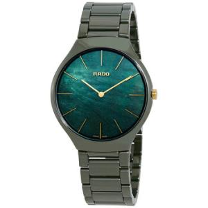True Thinline Green Mother of Pearl Dail Watch R27006912