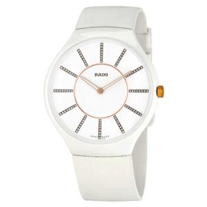 True Thinline White Diamond Dial White Rubber Watch R27957709