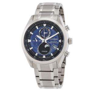 Tsukiyomi AT EcoDrive Perpetual World Time Blue Dial Watch BY101081L