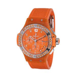 Tutti Frutti Linen Chronograph Automatic Diamond Orange Dial Watch 341.XO.2770.NR.1206