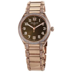 Twenty 4 Automatic Diamond Brown Dial Watch 73001201R010