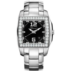 Two O Ten Black Dial Stainless Steel Watch