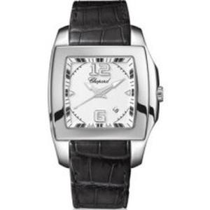 Two O Ten White Dial Black Leather Watch