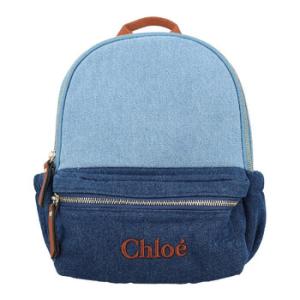 Two Tone Logo Embroidered Cotton Backpack