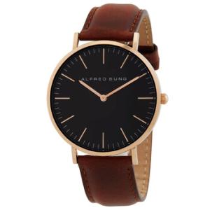 Ultra Slim Quartz Black Dial Watch AS7003RL5A1