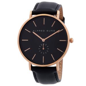 Ultra Slim Quartz Black Dial Watch AS7100RL1A