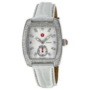 Urban Mini Silver Dial White Leather Watch MWW02A000562