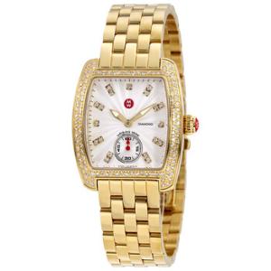 Urban Mini Silver and White Guilloche Dial 18kt Goldplated Watch MWW02A000564
