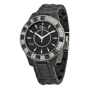 VIII Christal Diamond Black Ceramic Watch CD1241E0C001