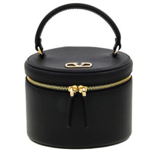 V Logo Signature Leather Vanity Case