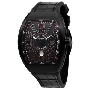 Vanguard Automatic Black Dial Watch 45SCBLKBLKSIL