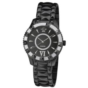 Venice Diamond Quartz Black Dial Watch