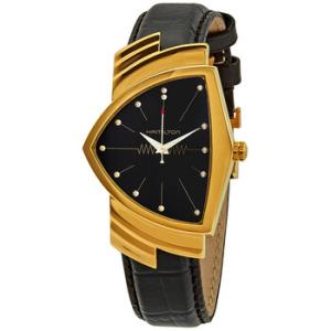 Ventura Black Dial Asymmetric Watch H24301731
