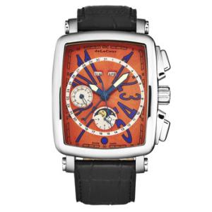 Vialarga Chronograph GMT Automatic Moon Phase DayNight Orange Dial Watch WAST1026ORG