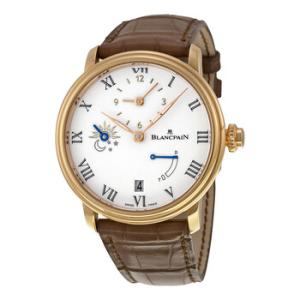 Villeret Half Timezone Automatic White Dial 18kt Rose Gold Watch 6661363155B