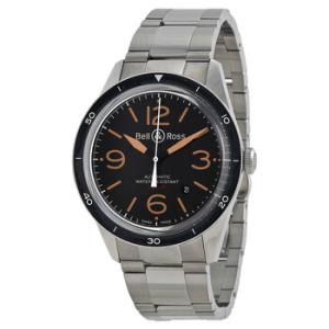 Vintage Sport Black Dial Stainless Steel Watch BRV123STHERSST