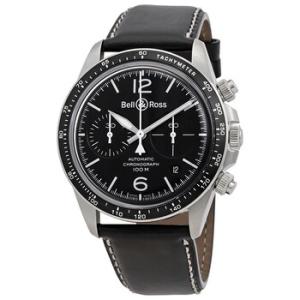Vintage V294 Chronograph Automatic Black Dial Watch BRV294BLSTSCA
