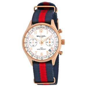 Vintage White Dial Chronograph Nylon Watch WLOR01BCORNBR