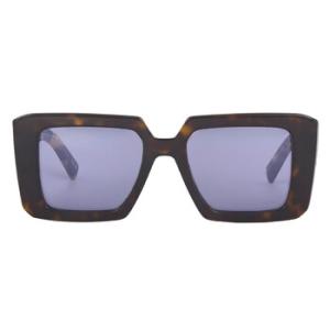 Violet Mirrored Internal Silver Square Sunglasses PR 23YS 2AU05Q