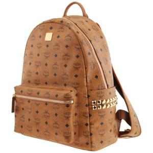 Visetos Stark Studs Medium Backpack  Cognac
