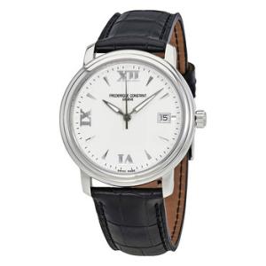 White Dial Black Leather Watch FC240HW3P6