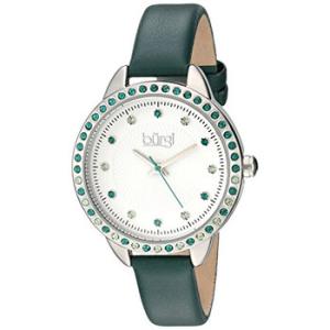 White Dial Green Leather Watch BUR161GN