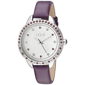 White Dial Purple Leather Watch BUR161PU