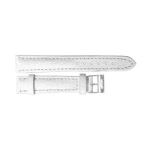 White Leather Strap Stainless Steel Tang Buckle 1614mm