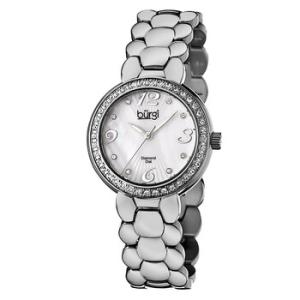 White Mother of Pearl Dial Stainless Steel Bracelet Watch BUR084SS