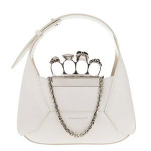 White The Jewelled Hobo Mini Bag