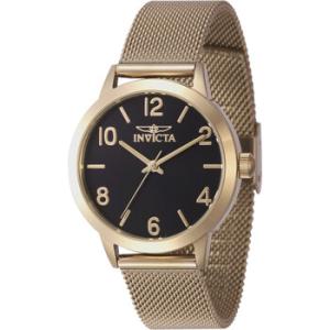 Wildflower Quartz Black Dial Watch