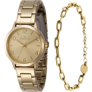Wildflower Quartz Gold Dial Watch 47271 With Bracelet