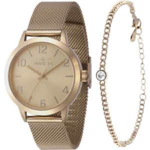 Wildflower Quartz Gold Dial Watch 47275 With Bracelet
