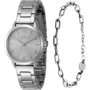 Wildflower Quartz Silver Dial Watch With Bracelet