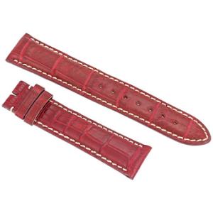 Wine Matte 21 MM Alligator Leather Strap