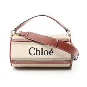 Woody Tube Shoulder Bag In Linen  Soft Leather