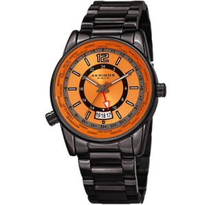 World Time Quartz Orange Dial Watch AK1021GNOR