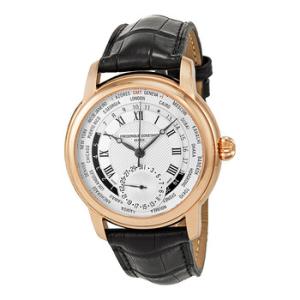 Worldtimer Automatic Silver Dial Rose Goldplated Watch FC718MC4H4
