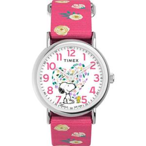 X Peanuts Weekender Floral Quartz White Dial Watch TW2W83100JT
