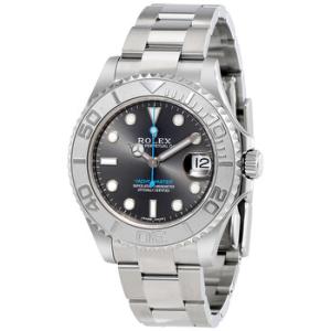 YachtMaster Rhodium Dial Steel and Platinum Oyster 37 mm Watch 268622RSO