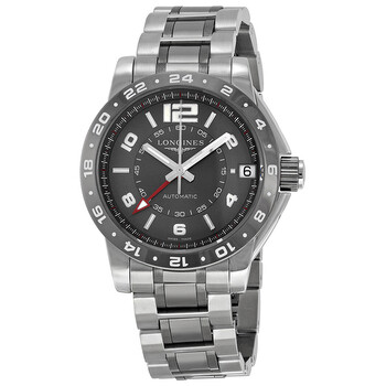 Admiral GMT Grey Dial Steel and Ceramic Watch L3.669.4.06.7