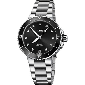 Aquis Automatic Diamond Black Dial Watch 01 733 7731 419407 8 18 05P