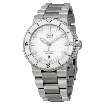 Aquis White Dial Stainless Steel Automatic Watch 73376534156MB