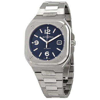 BR 05 Blue Steel Automatic Blue Dial Watch BR05ABLUSTSST