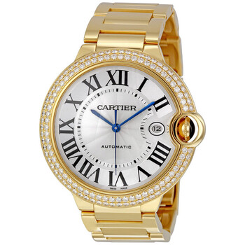 Ballon Bleu Silver Dial 18K Yellow Gold Watch WE9007Z3