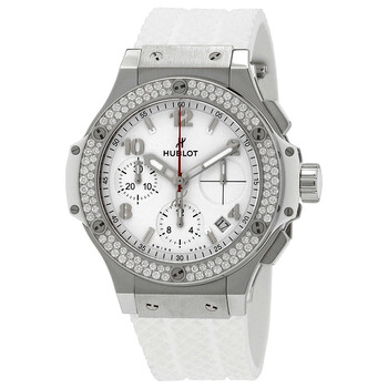 Big Bang Automatic Chronograph White Dial White Rubber unisex Watch 342SE230RW114