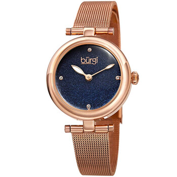 Blue Dial Rose Goldtone Watch BUR231RGBU