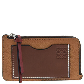 Calfskin Coin Cardholder  Light Caramel  Pecan